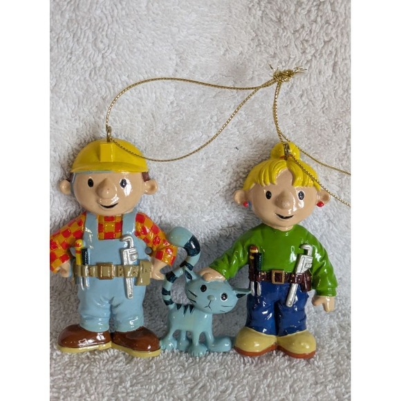 HIT Entertainment Other - Bob the Builder Christmas Ornaments Set with Spud Vintage 2002 HIT Entertainment